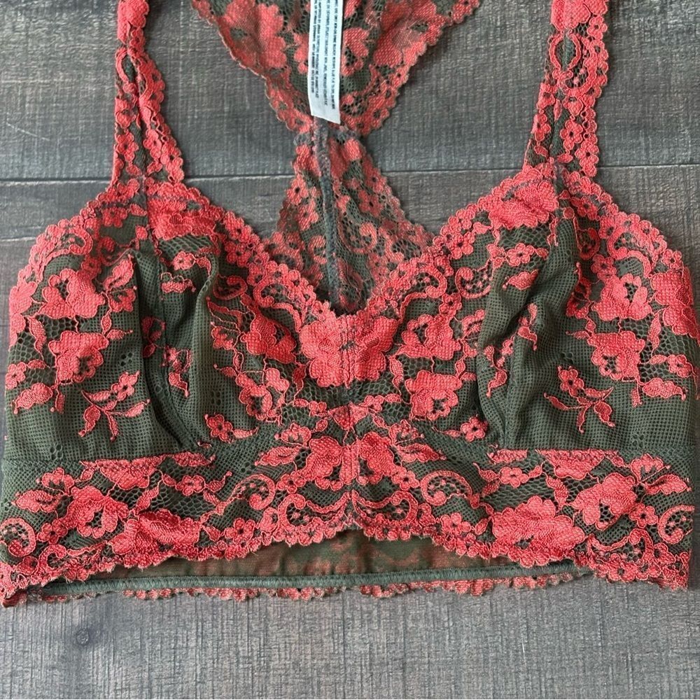 Free People Wild Roses Lace Racerback Bralette - Picture 3 of 5
